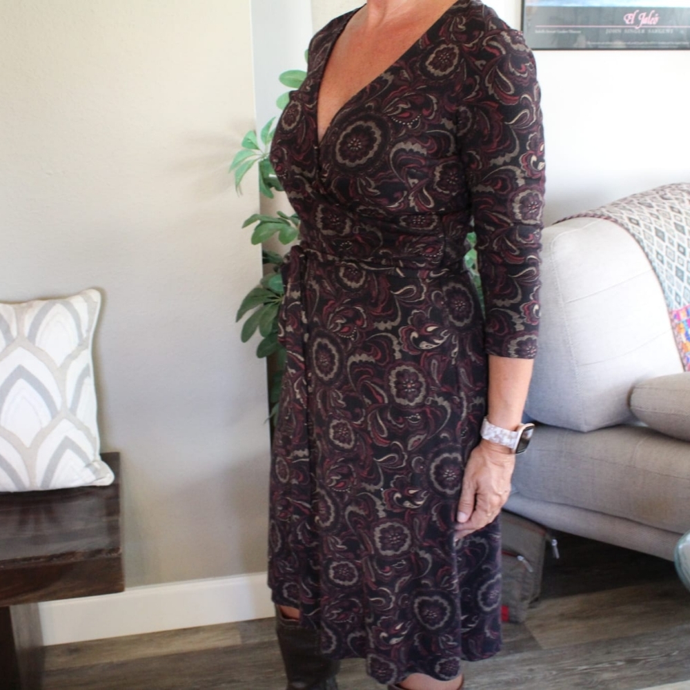 faux wrap around dress